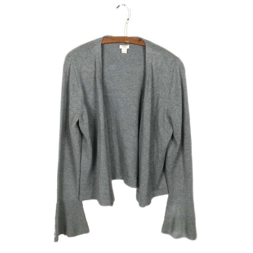 J. Crew Flared Sleeve Knit Open Front Sweater